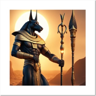 Anubis and the sun Posters and Art